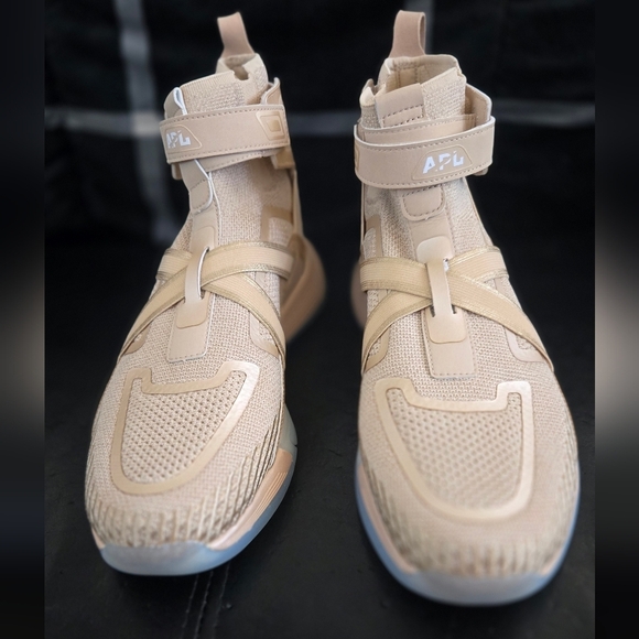 Apl Superfuture High Top Sneaker In Gold Beige NWOT - Picture 2 of 8